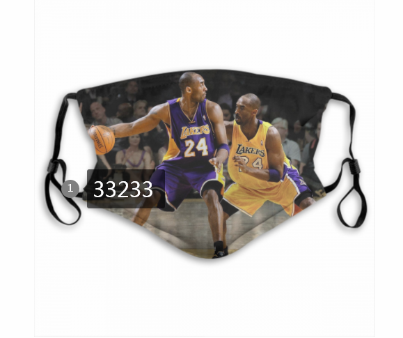 2021 NBA Los Angeles Lakers #24 kobe bryant 33233 Dust mask with filter->nba dust mask->Sports Accessory